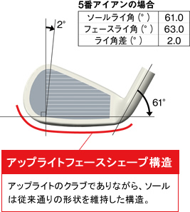 アップライトフェースシェープ構造