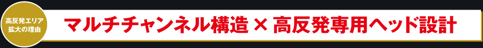 高反発エリア拡大の理由 マルチチャンネル構造×高反発専用ヘッド設計