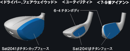 ドライバー、フェアウェイウッド、ユーティリティ、7-9番アイアン