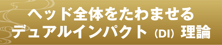 ヘッド全体をたわませるデュアルインパクト（DI）理論