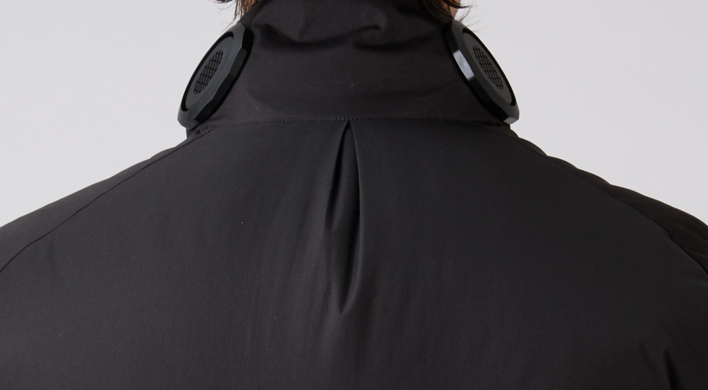 背面のプリーツ