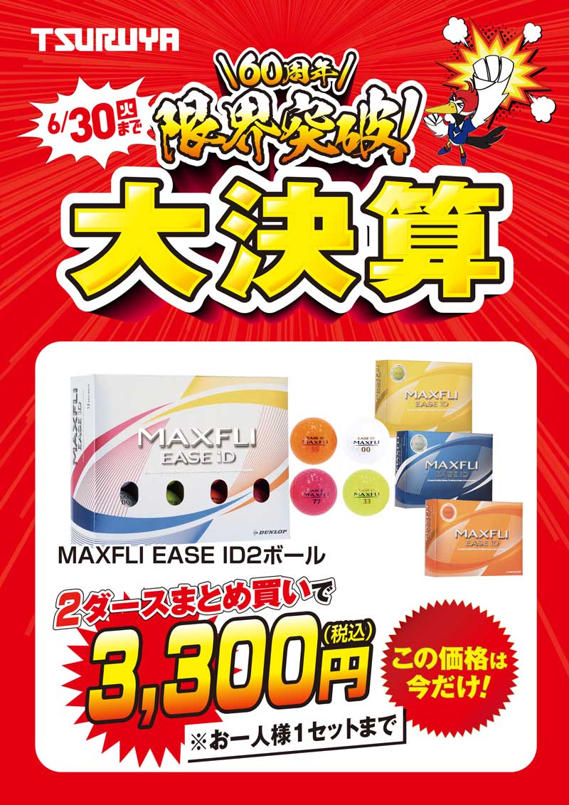 マックスフライイーズ2ボール2ダースまとめ買いで3,300円